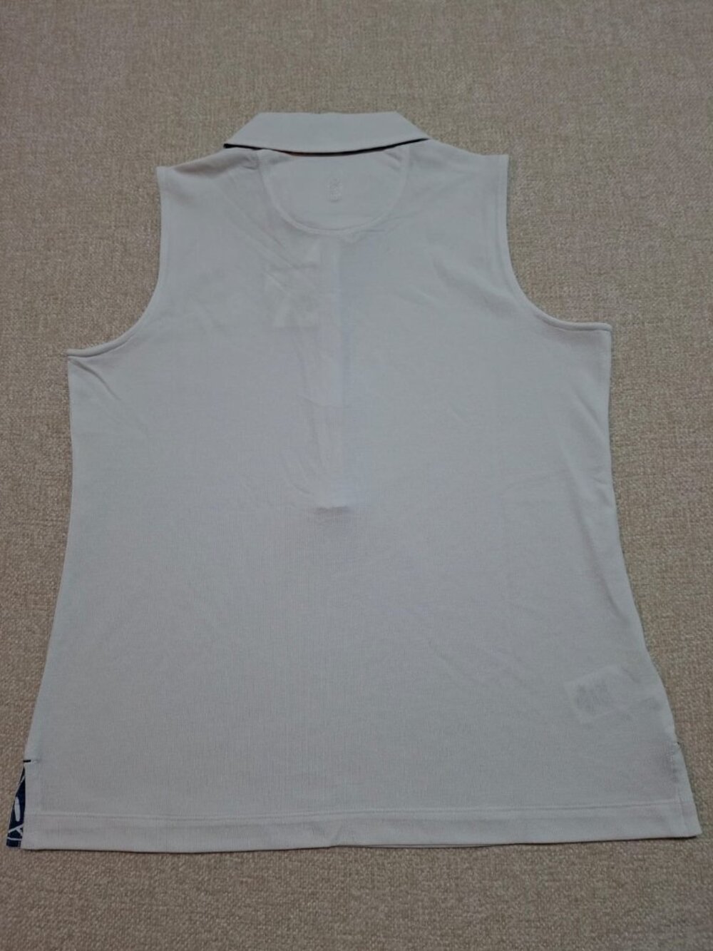 NWT Tommy Bahama Paradise Pique Sleeveless Polo White Top M - Picture 3 of 14